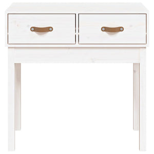 Tavolo Consolle Bianco 76,5x40x75 cm in Legno Massello di Pino cod 10797