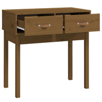 Tavolo Consolle Miele 76,5x40x75 cm in Legno Massello di Pino