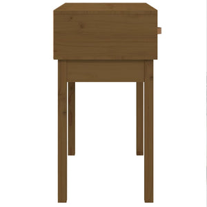 Tavolo Consolle Miele 76,5x40x75 cm in Legno Massello di Pino