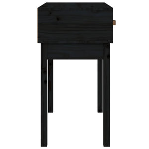 Tavolo Consolle Nero 76,5x40x75 cm in Legno Massello di Pino