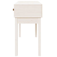 Tavolo Consolle Bianco 114x40x75 cm in Legno Massello di Pino cod 10083