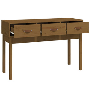 Tavolo Consolle Miele 114x40x75 cm in Legno Massello di Pino 821757