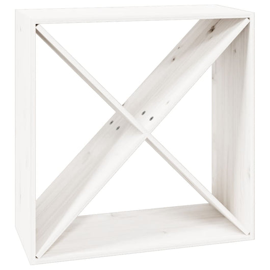 Portabottiglie Bianco 62x25x62 cm in Legno Massello di Pino