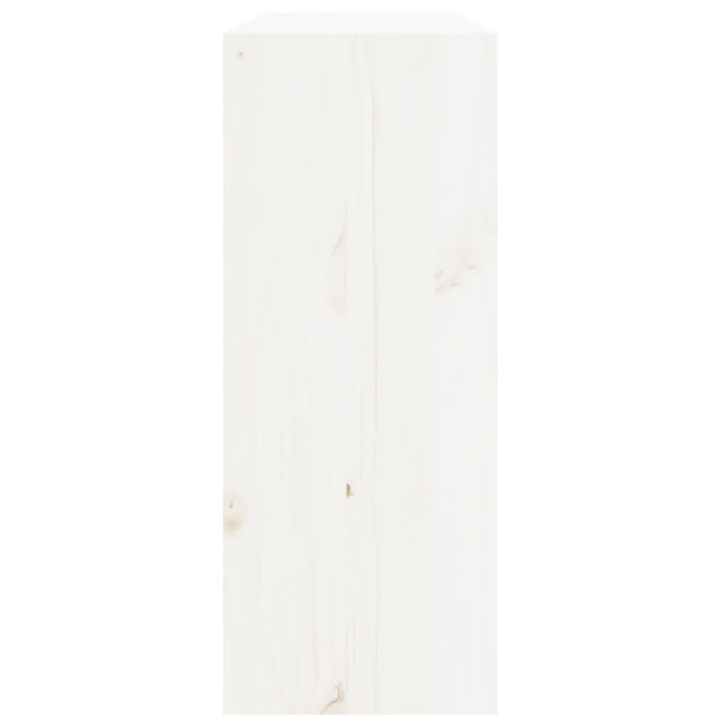 Portabottiglie Bianco 62x25x62 cm in Legno Massello di Pino