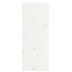 Portabottiglie Bianco 62x25x62 cm in Legno Massello di Pino