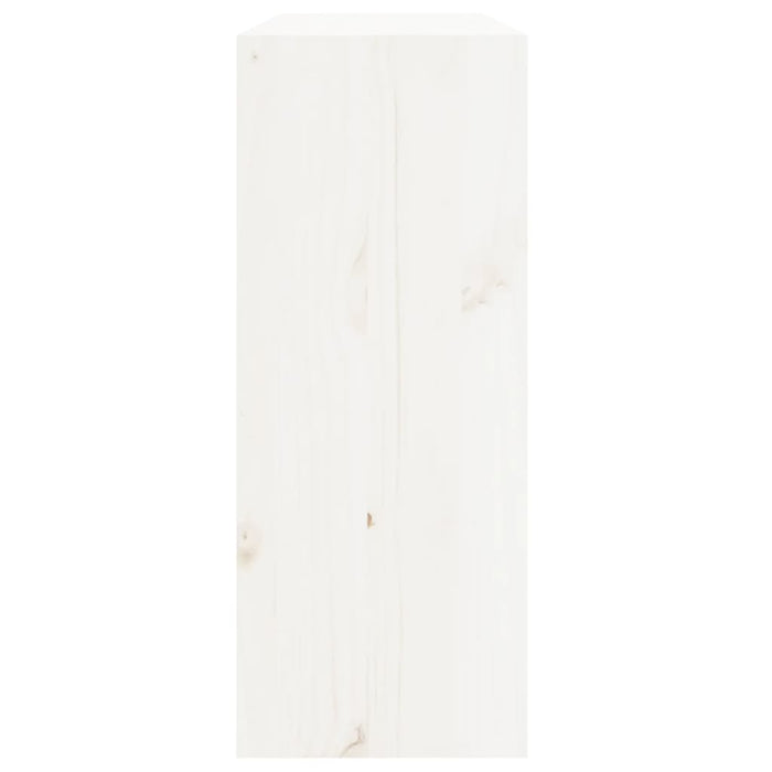 Portabottiglie Bianco 62x25x62 cm in Legno Massello di Pino