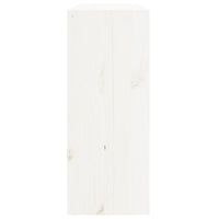 Portabottiglie Bianco 62x25x62 cm in Legno Massello di Pino cod 11014