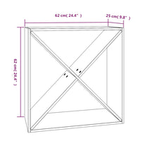 Portabottiglie Bianco 62x25x62 cm in Legno Massello di Pino