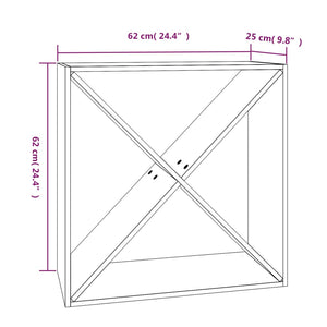 Portabottiglie Bianco 62x25x62 cm in Legno Massello di Pino