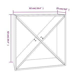 Portabottiglie Miele 62x25x62 cm in Legno Massello di Pino