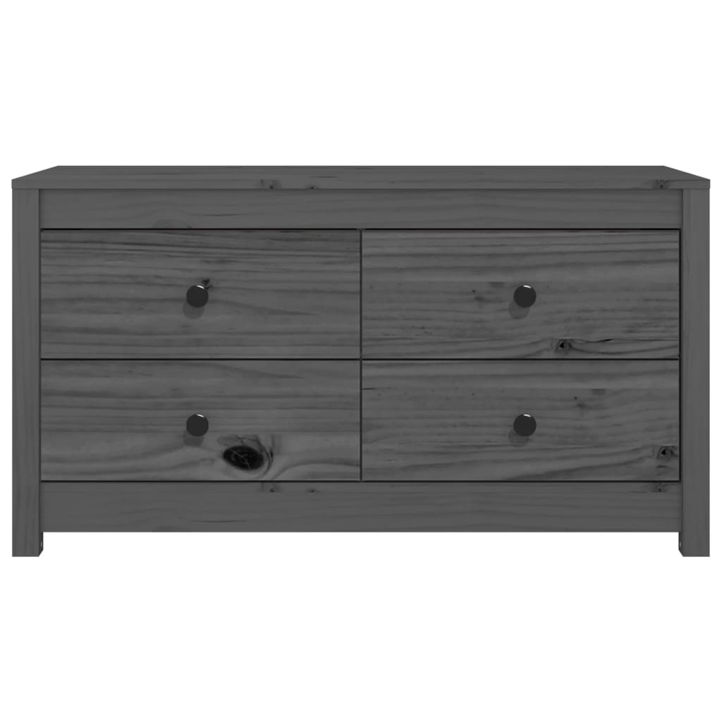 Armadietto Grigio 100x40x54 cm in Legno Massello di Pino