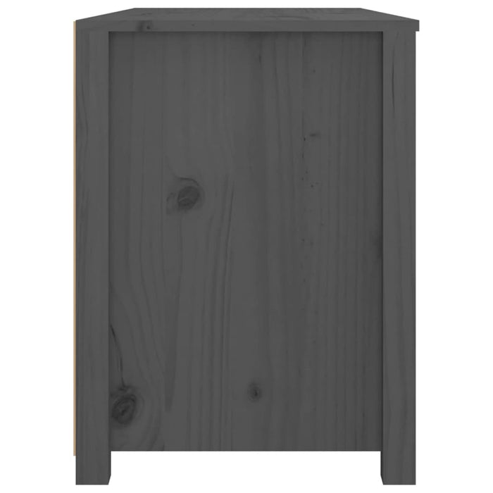 Armadietto Grigio 100x40x54 cm in Legno Massello di Pino