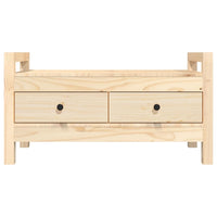 Panca da Ingresso 80x40x43 cm in Legno Massello di Pino cod mxl 41665