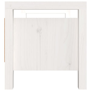 Panca da Ingresso Bianca 80x40x43 cm in Legno Massello di Pino cod mxl 46245