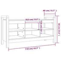 Panca da Ingresso Miele 110x40x60 cm in Legno Massello di Pino cod mxl 41485