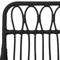 Sedie da Giardino 2pz con Braccioli Nero 56x64x80 cm Rattan PE 319427