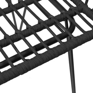 Sedie da Giardino 2pz con Braccioli Nero 56x64x80 cm Rattan PE 319427