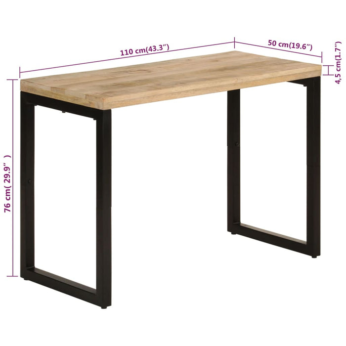 Tavolo da Pranzo 110x50x76 cm in Legno Massello di Mango cod mxl 16346