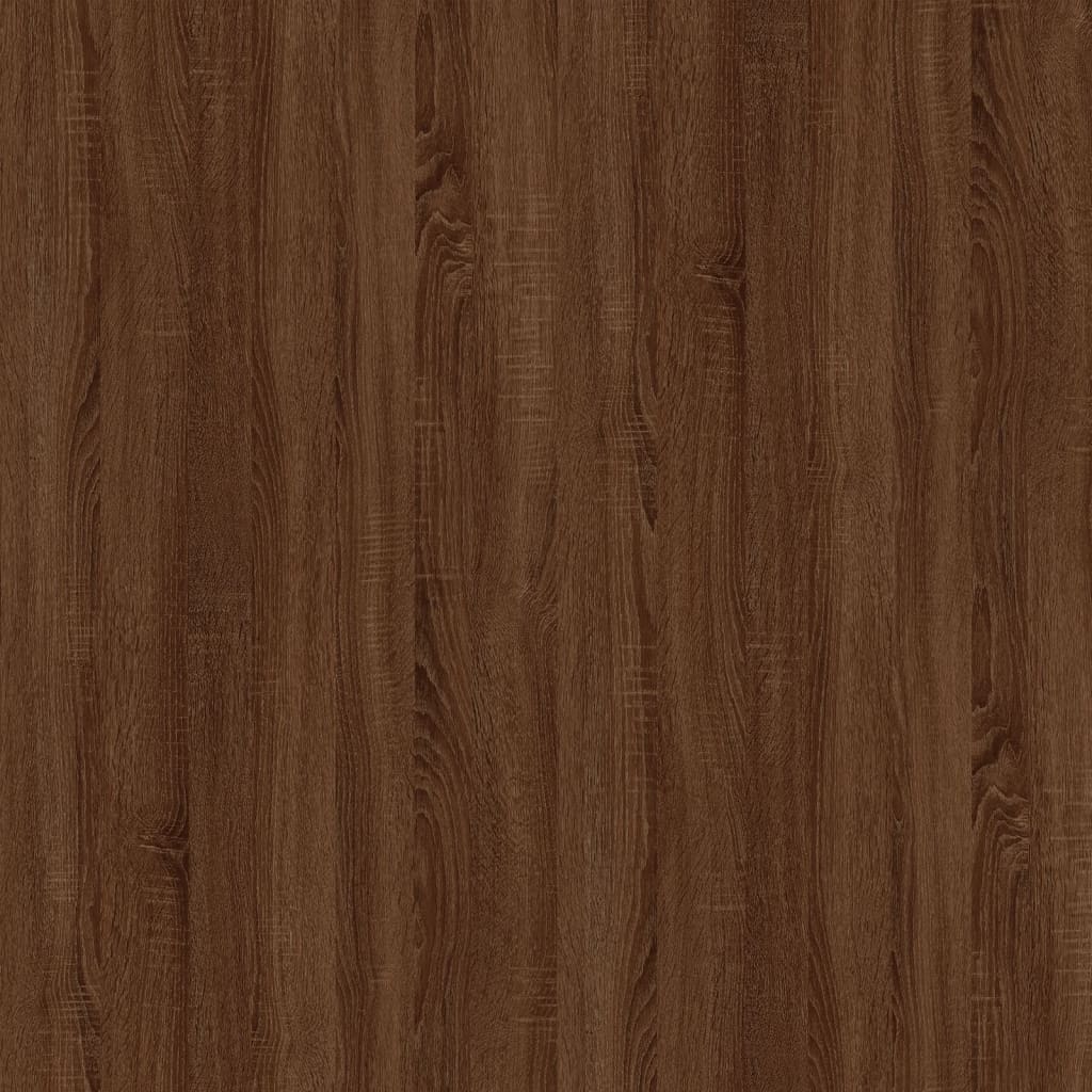 Tavolino Rovere Marrone 100x50x45 cm Legno Multistrato e Ferro 823311