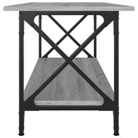 Tavolino Grigio Sonoma 100x45x45cm in Legno Multistrato e Ferro