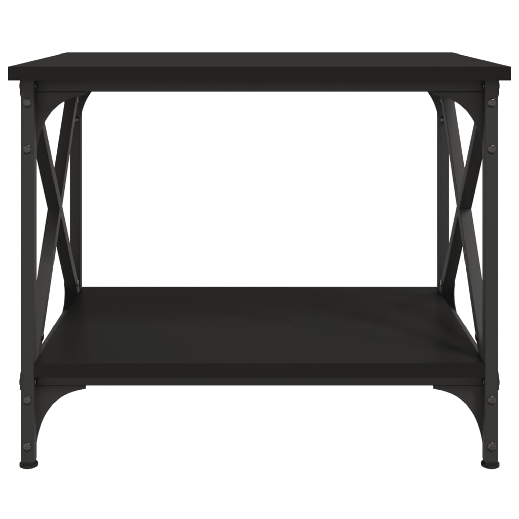 Tavolino Nero 55x38x45 cm in Legno Multistrato