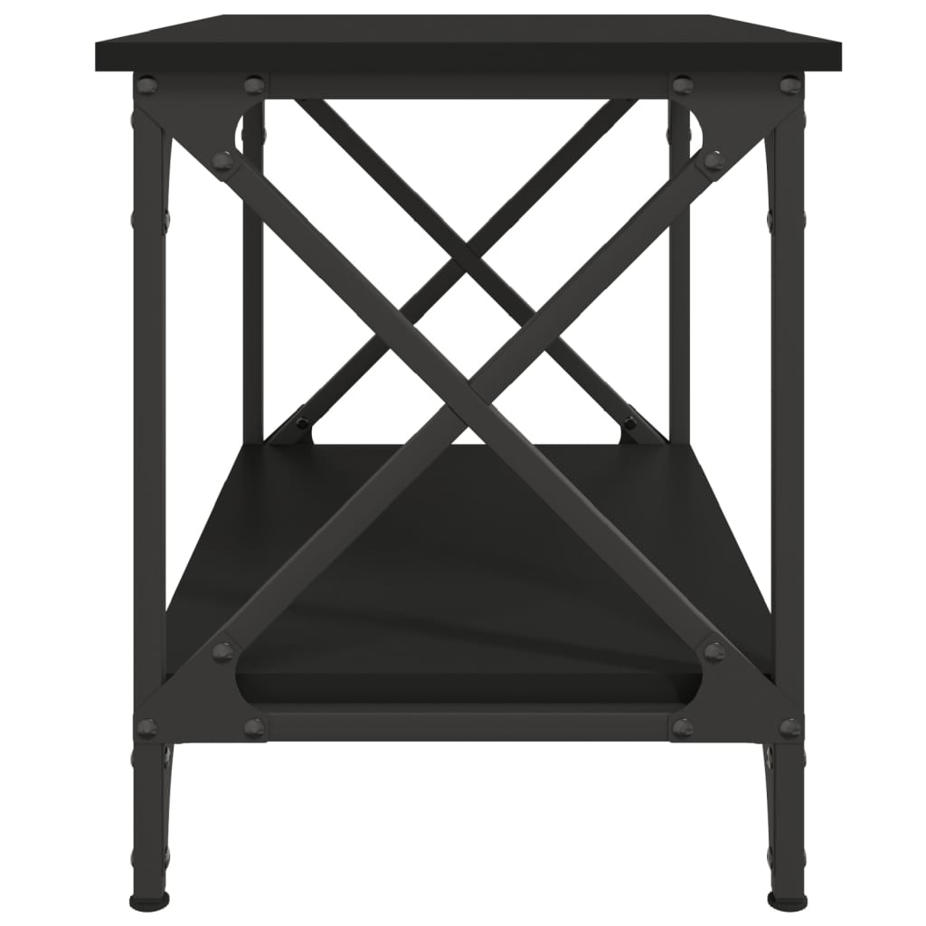 Tavolino Nero 55x38x45 cm in Legno Multistrato