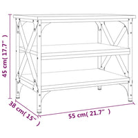 Tavolino Grigio Sonoma 55x38x45 cm in Legno Multistrato 823335