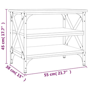 Tavolino Grigio Sonoma 55x38x45 cm in Legno Multistrato 823335