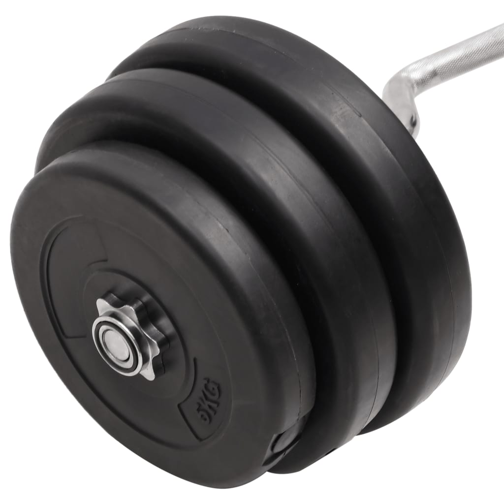 Bilanciere Curvo con Dischi 90 kg cod mxl 65715