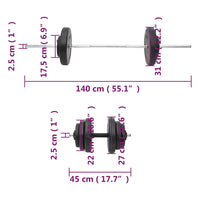 Set Bilanciere e Manubri con Dischi 60 kg