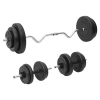 Set Bilanciere Curl e Manubri con Dischi 60 kg cod mxl 62510