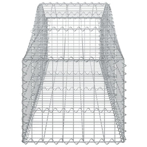 Cesti Gabbioni ad Arco 4 pz 200x50x40/60 cm Ferro Zincato 3145579