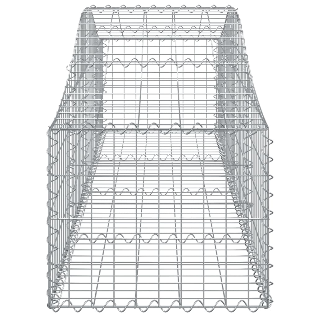 Cesti Gabbioni ad Arco 6 pz 200x50x40/60 cm Ferro Zincato 3145581