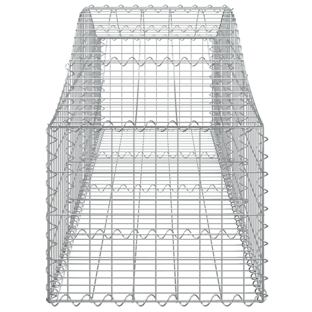 Cesti Gabbioni ad Arco 10 pz 200x50x40/60 cm Ferro Zincato 3145585