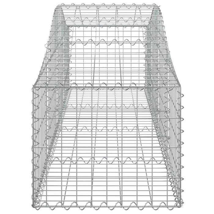 Cesti Gabbioni ad Arco 10 pz 200x50x40/60 cm Ferro Zincato 3145585