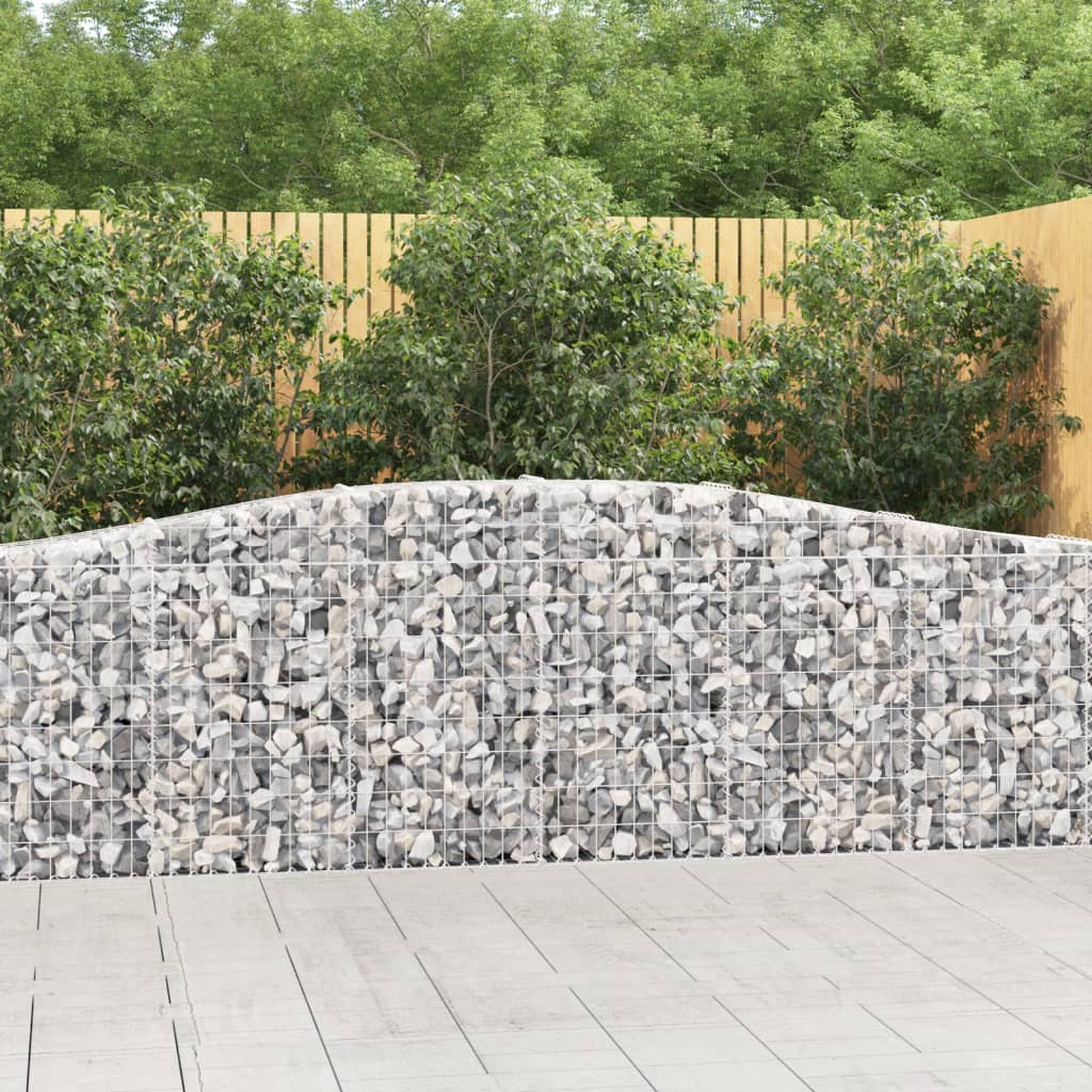 Cesti Gabbioni ad Arco 8 pz 400x30x80/100 cm Ferro Zincato 3145819