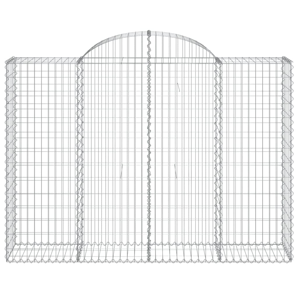 Cesti Gabbioni ad Arco 4 pz 200x50x140/160 cm Ferro Zincato 3146364