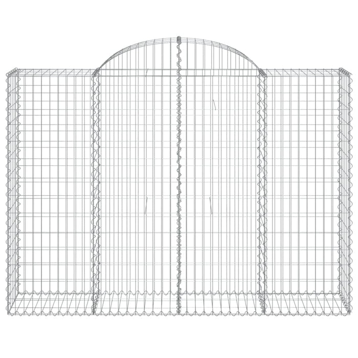 Cesti Gabbioni ad Arco 4 pz 200x50x140/160 cm Ferro Zincato 3146364