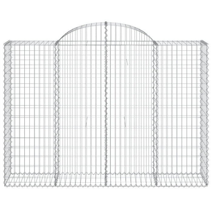 Cesti Gabbioni ad Arco 13 pz 200x50x140/160 cm Ferro Zincato 3146373