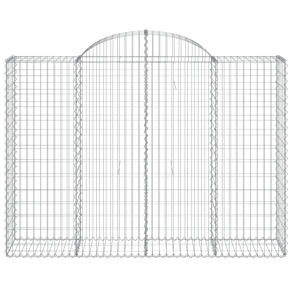 Cesti Gabbioni ad Arco 14 pz 200x50x140/160 cm Ferro Zincato 3146374