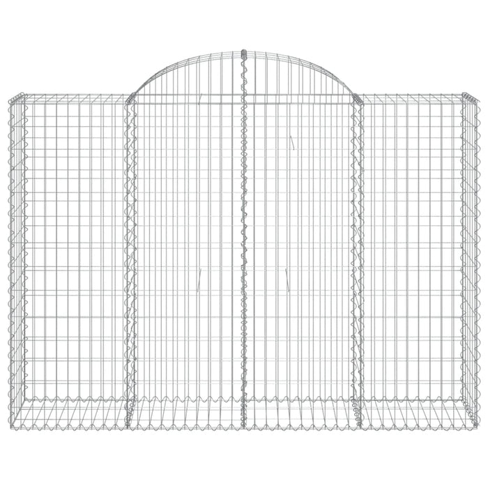 Cesti Gabbioni ad Arco 14 pz 200x50x140/160 cm Ferro Zincato 3146374