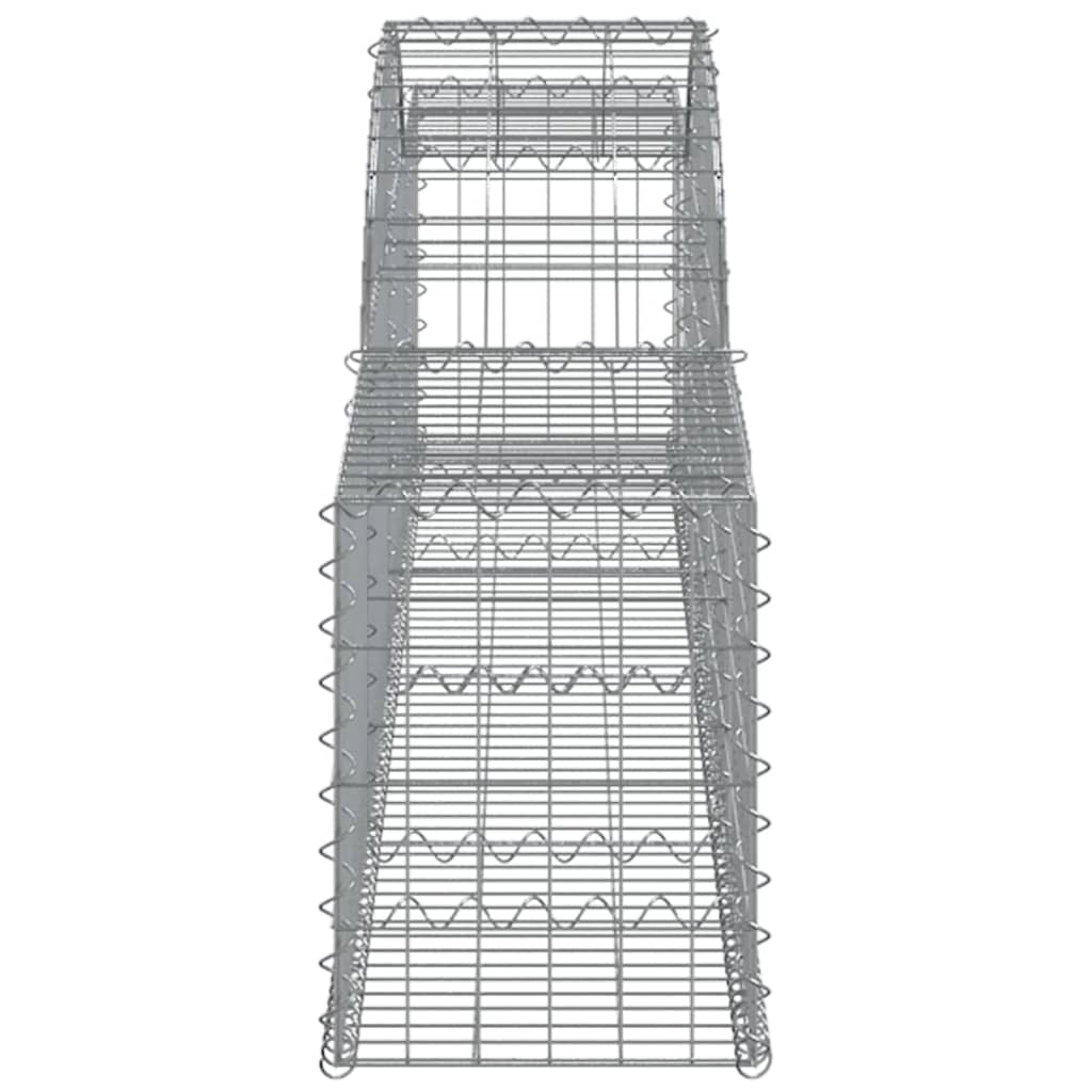 Cesti Gabbioni ad Arco 4 pz 300x30x40/60 cm Ferro Zincato 3146469