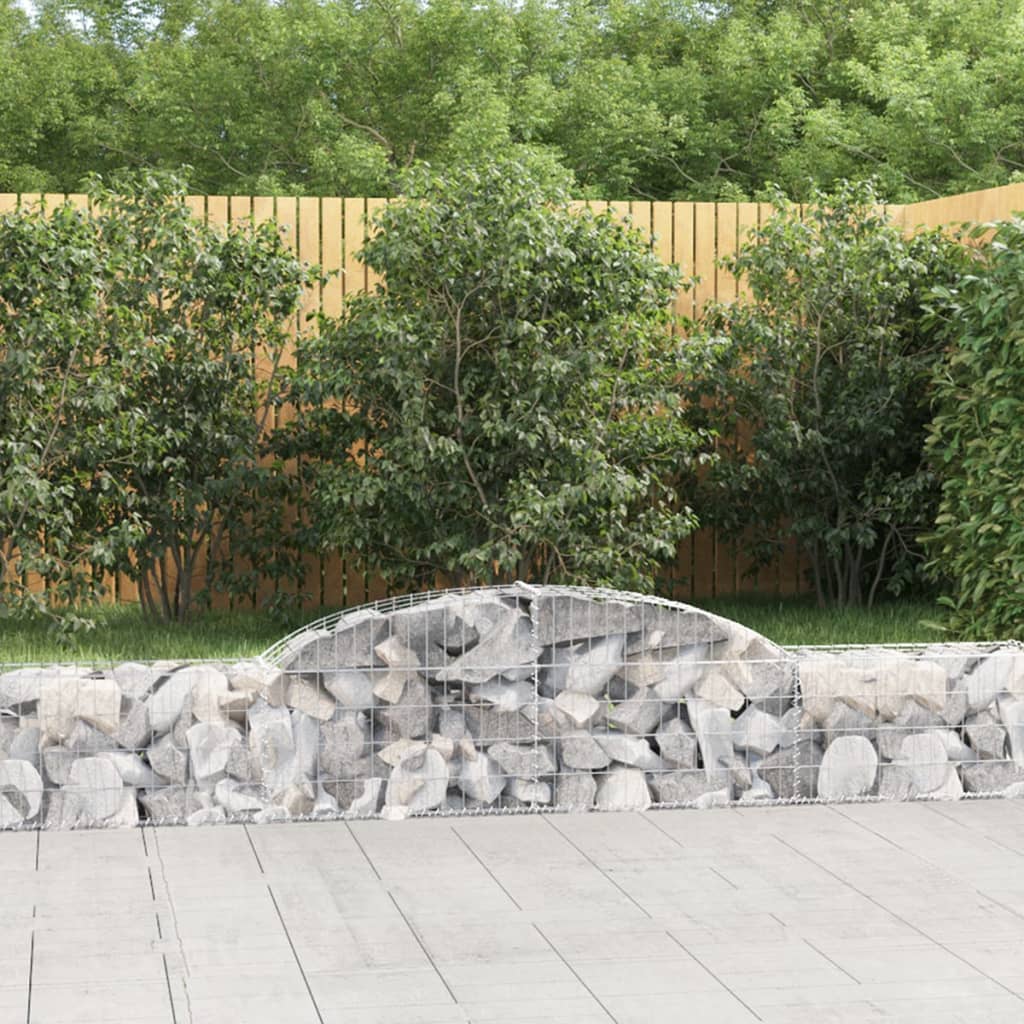 Cesti Gabbioni ad Arco 10 pz 300x30x40/60 cm Ferro Zincato 3146475