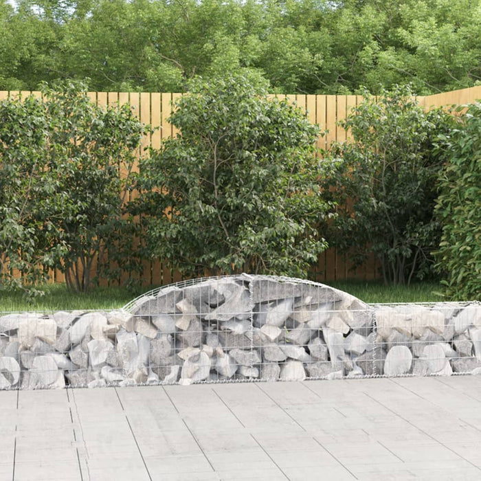 Cesti Gabbioni ad Arco 17 pz 300x30x40/60 cm Ferro Zincato 3146480