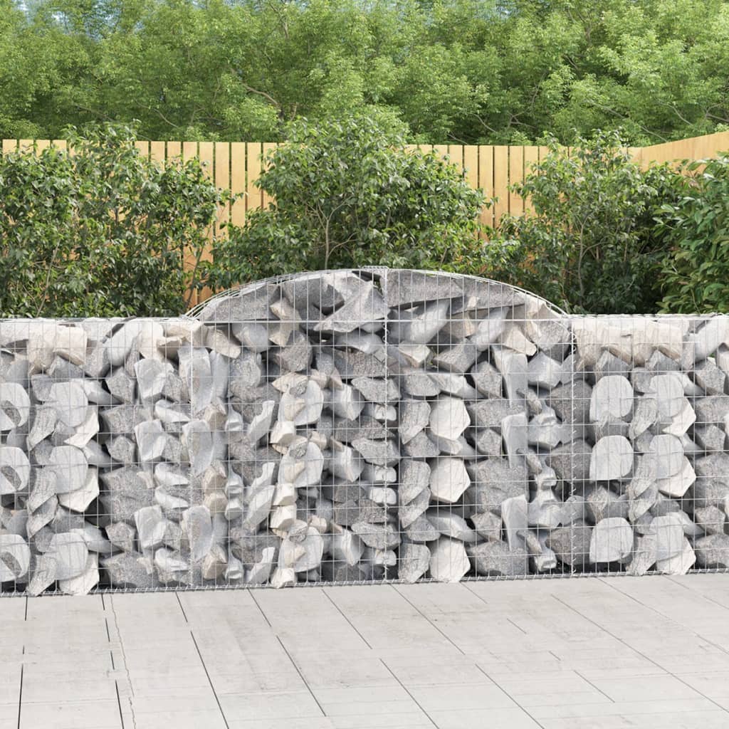 Cesti Gabbioni ad Arco 7 pz 300x50x100/120 cm Ferro Zincatocod mxl 125129