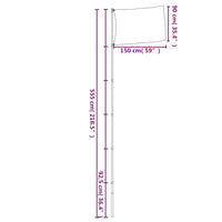 Asta e Bandiera Olanda 5,55 m Alluminio cod mxl 68539