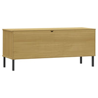 Scarpiera Gambe Metallo Marrone 106x35x45cm Legno Massello OSLO