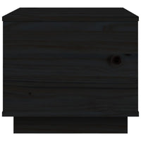 Tavolino da Salotto Nero 40x50x35 cm Legno Massello di Pino