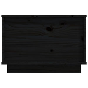 Tavolino da Salotto Nero 40x50x35 cm Legno Massello di Pino