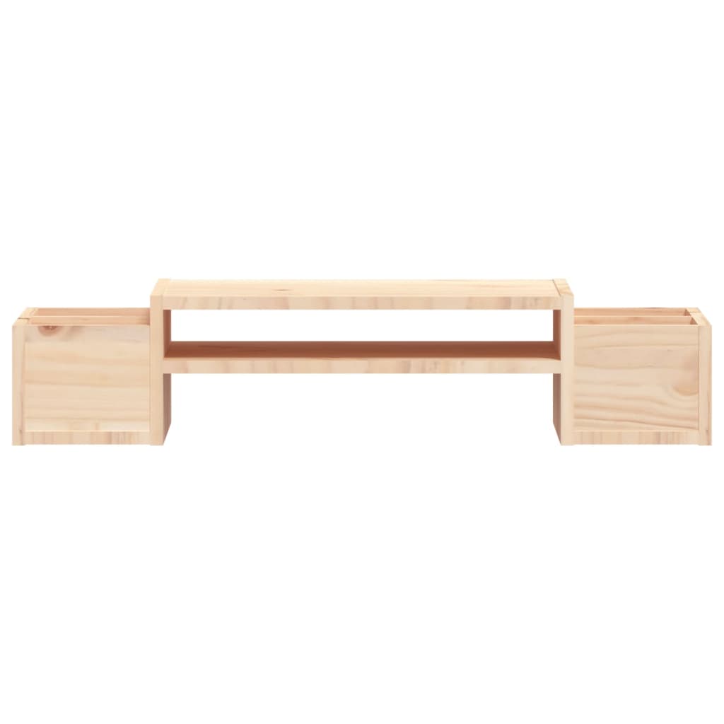 Supporto per Monitor 70x27,5x15cm in Legno Massello di Pino 813964